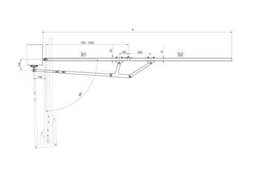 ROZSDAMENTES összecsukós vasalat szárnyas kapuhoz
