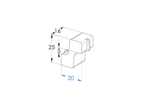 Elválasztó elem lamellás kitöltéshez 8x120mm