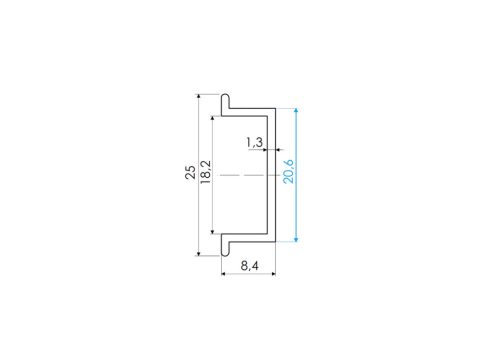 LED szalag diffúzor alumínium betéttel