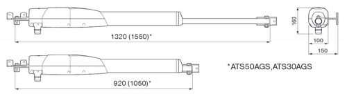 CAME ATS-5-AGS-LEFT/RIGHT-ZKIT CAME hajtás egyszárnyú kapunyitó szett