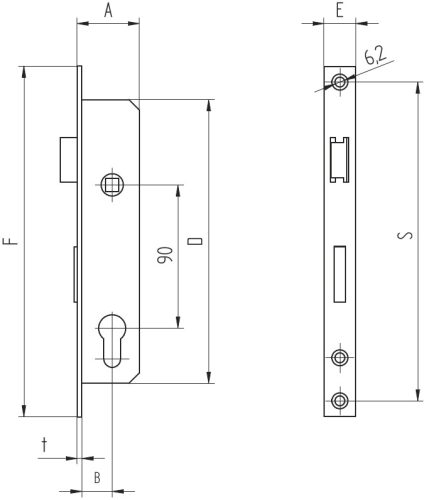 Portálzár – 50×30 zártszelvényhez - B1/30-35x90