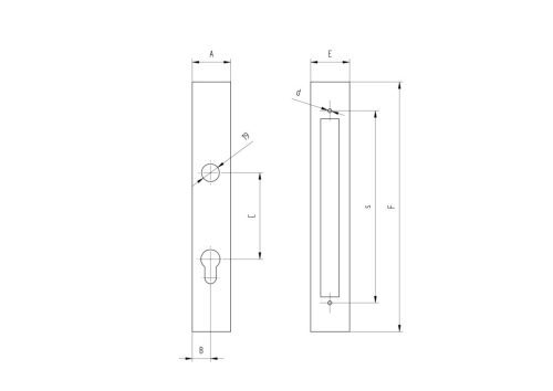 Behegesztős portálzártok 40x40 - B1/30-22×90 zárhoz