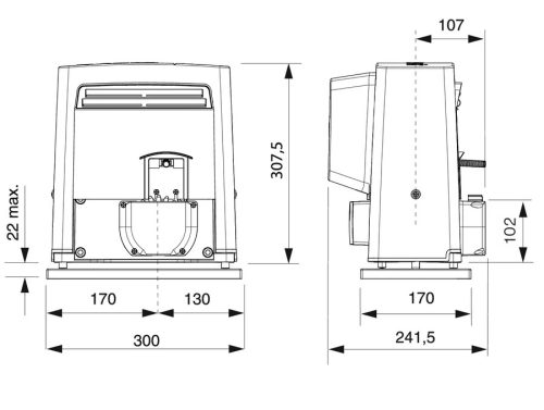 CAME BX-STRONG-AGM-ZKIT úszó-tolókapu motor szett, max 800kg,