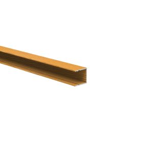   Alumínium kerítésadapter 20 mm-es betétekhez és homlokzati rendszerhez, 25 × 25 – 6,0 m – fa dekor világos tölgy – W02