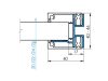 Alumínium kerítési adapter 20/22/24/26 kitöltéshez - 6000mm