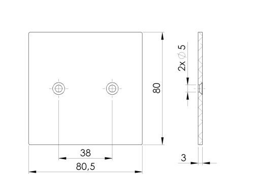 Alumínium oszlopfedél 80×80 R7016