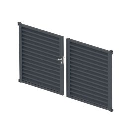 Kétszárnyú kapu zsalugáteres 3,92x1,85m - készlet