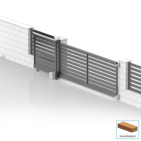   Önhordó úszókapu 6×2,125m 20×100 R7016 kitöltéssel – készlet-eco