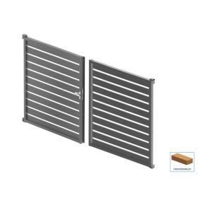   Kétszárnyú kapu 3,92×1,85m 20×100 R7016 töltettel – készlet