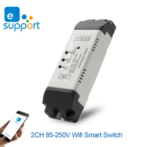 GATE EW SMART SWITCH 2CH, WIFI, 85-250V