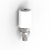 Támasztógörgő fehér PVC Zn, D30mm, white