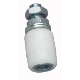 Támasztógörgő fehér PVC D32mm D32 mm, white