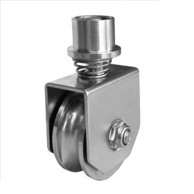 Forgatható kerék rugóval – U-profilhoz, D60