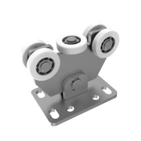 Zajmentes kapugörgő, PVC kerékkel, 60x60mm profilhoz