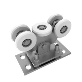 Zajmentes kapugörgő PVC kerékkel 80x80mm profilhoz