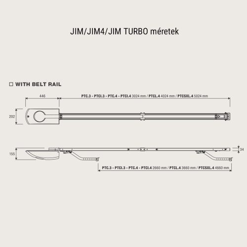 BENINCA KIT-JIM-TURBO garázskapu mozgató szett, gyors