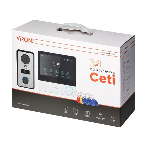 OR-VDP-60FHD 4 vezetékes videokaputelefon szett, RFID, microSD