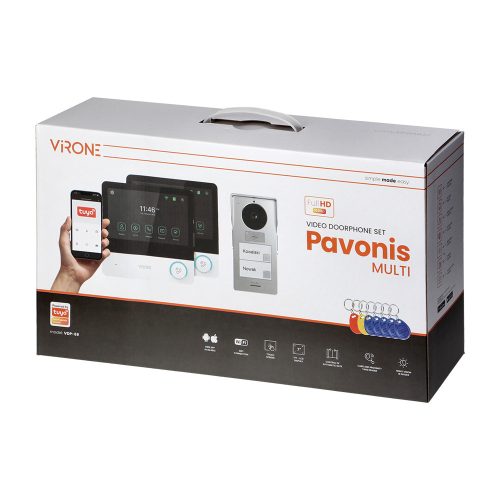 OR-VDP-69 2 lakásos Full HD videokaputelefon szett, 4 vezetékes, 7", RFID, Wi-Fi