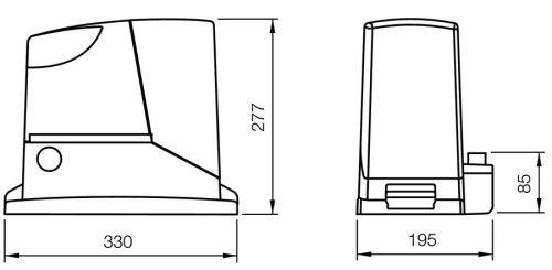 NICE ROAD400-ZKIT Úszó/tolókapu automata meghajtás-NICE, max. 400kg