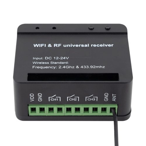 3 csatornás WIFI modul garázsajtó és kapu vezérlésére