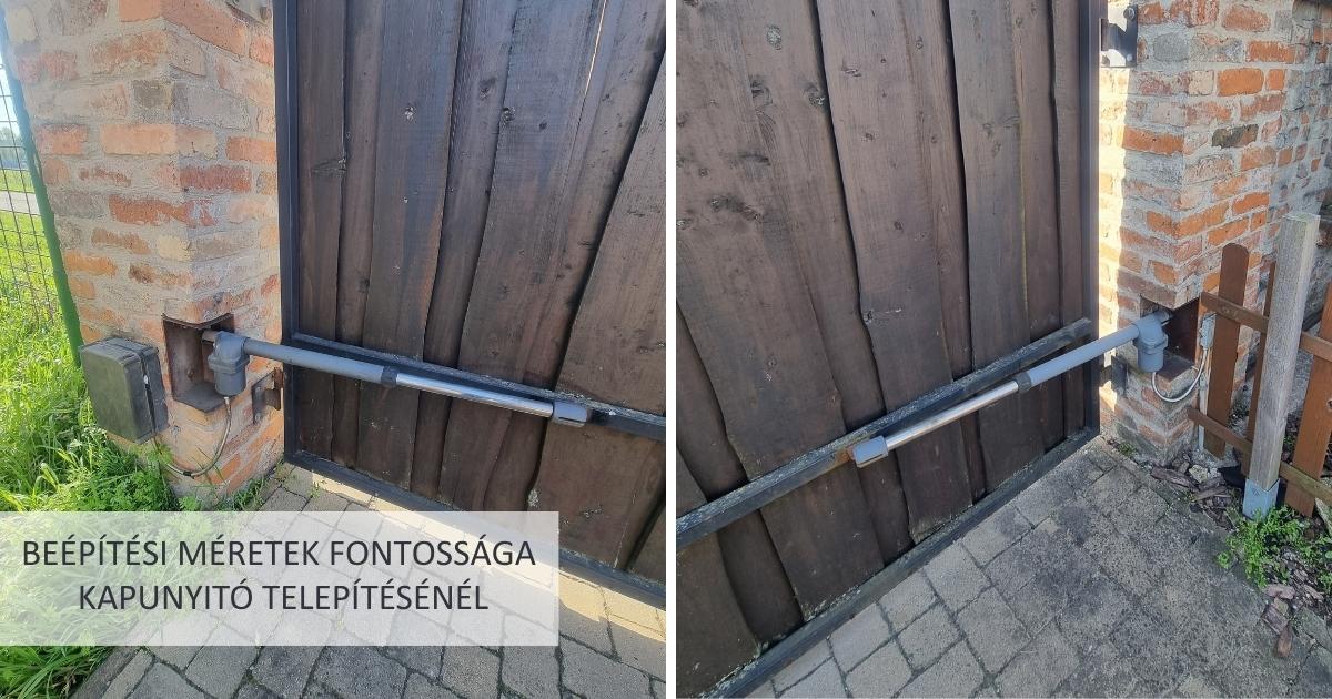 Beépítési méretek